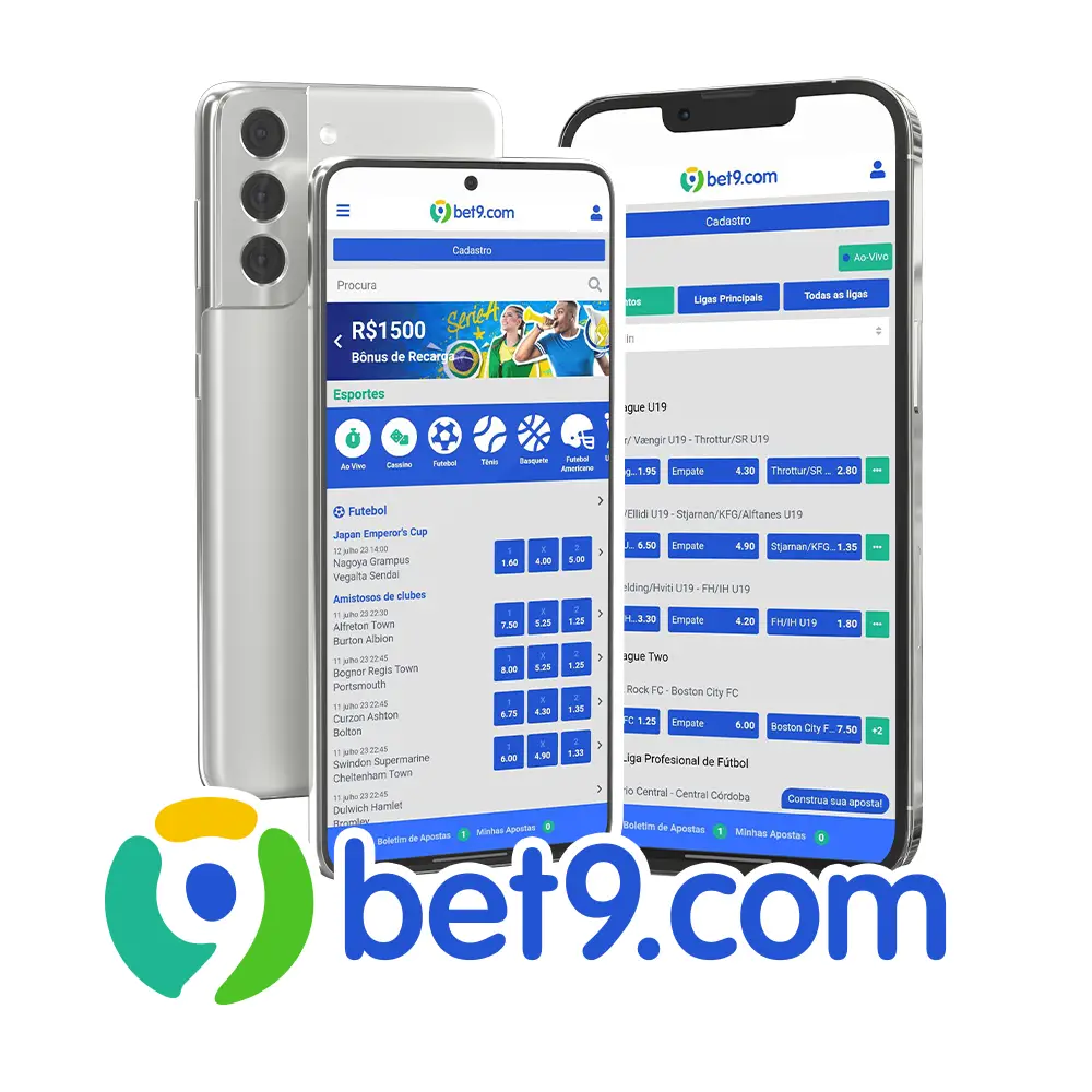 Baixe o aplicativo Bet9 em seu smartphone e aposte a qualquer momento.