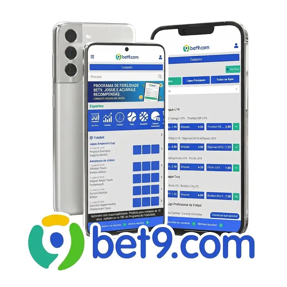 Baixe o aplicativo Bet9 em seu smartphone e aposte a qualquer momento.