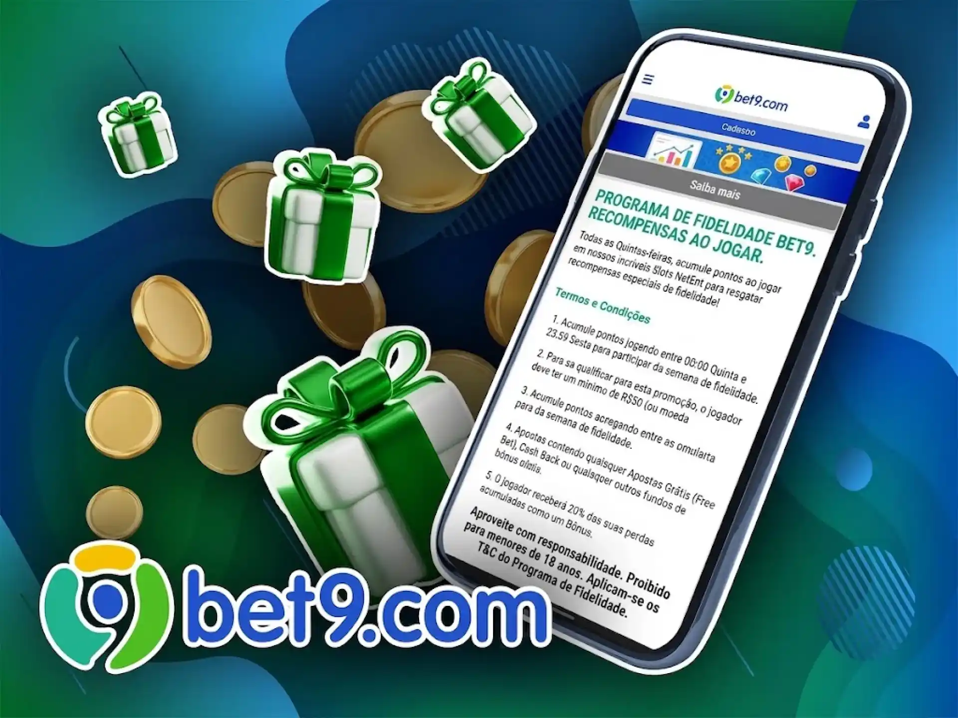 Os jogadores regulares recebem um cashback do Bet9 em apostas perdidas.