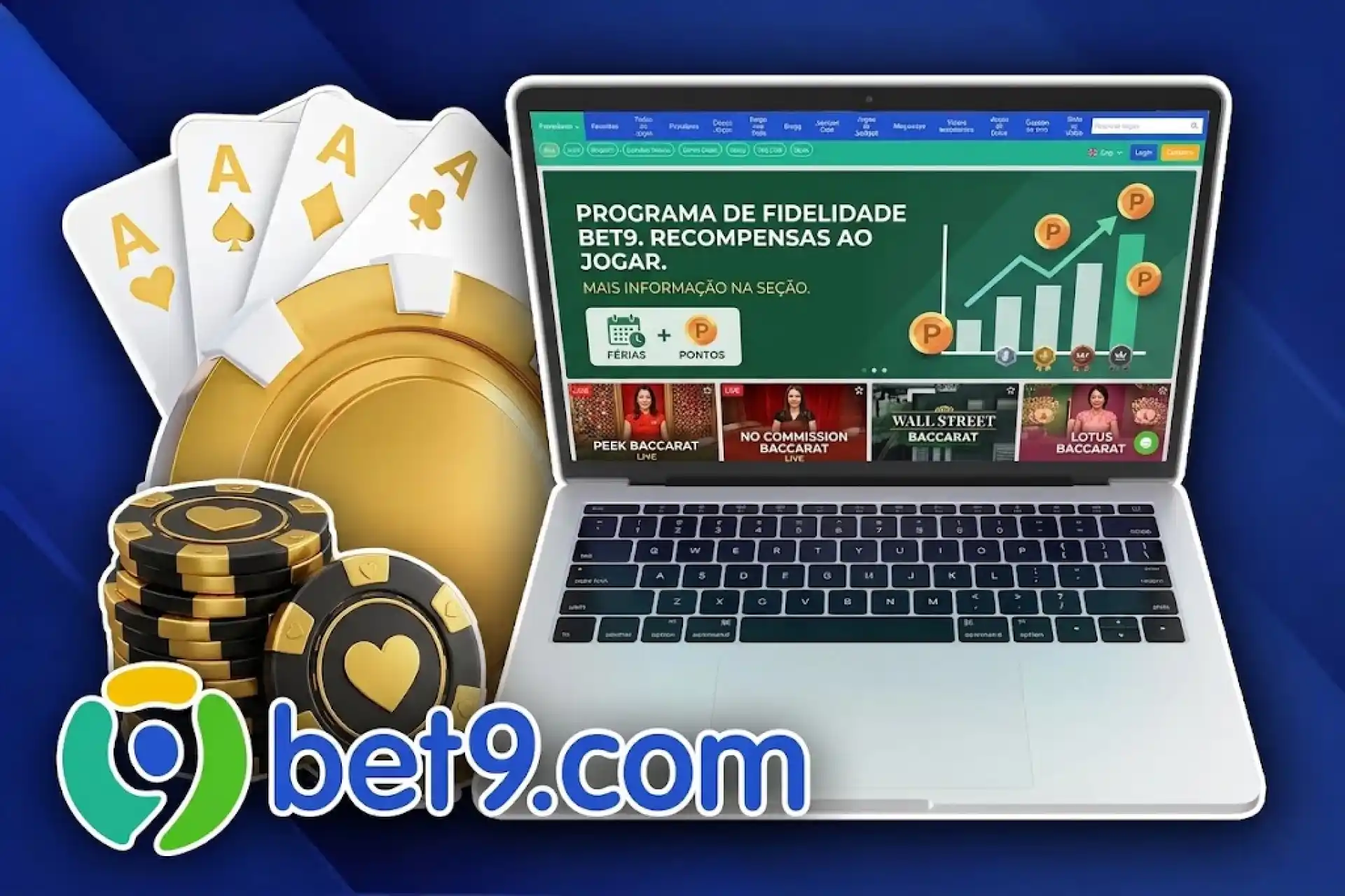 O Bet9 tem os melhores jogos de bacará dos fornecedores mais conhecidos.