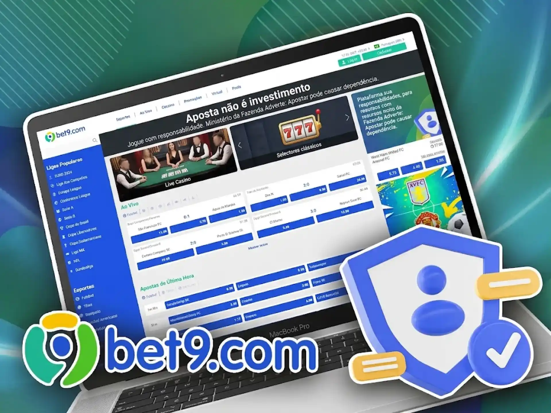 Introduza o seu nome de utilizador e palavra-passe para entrar na sua conta Bet9.