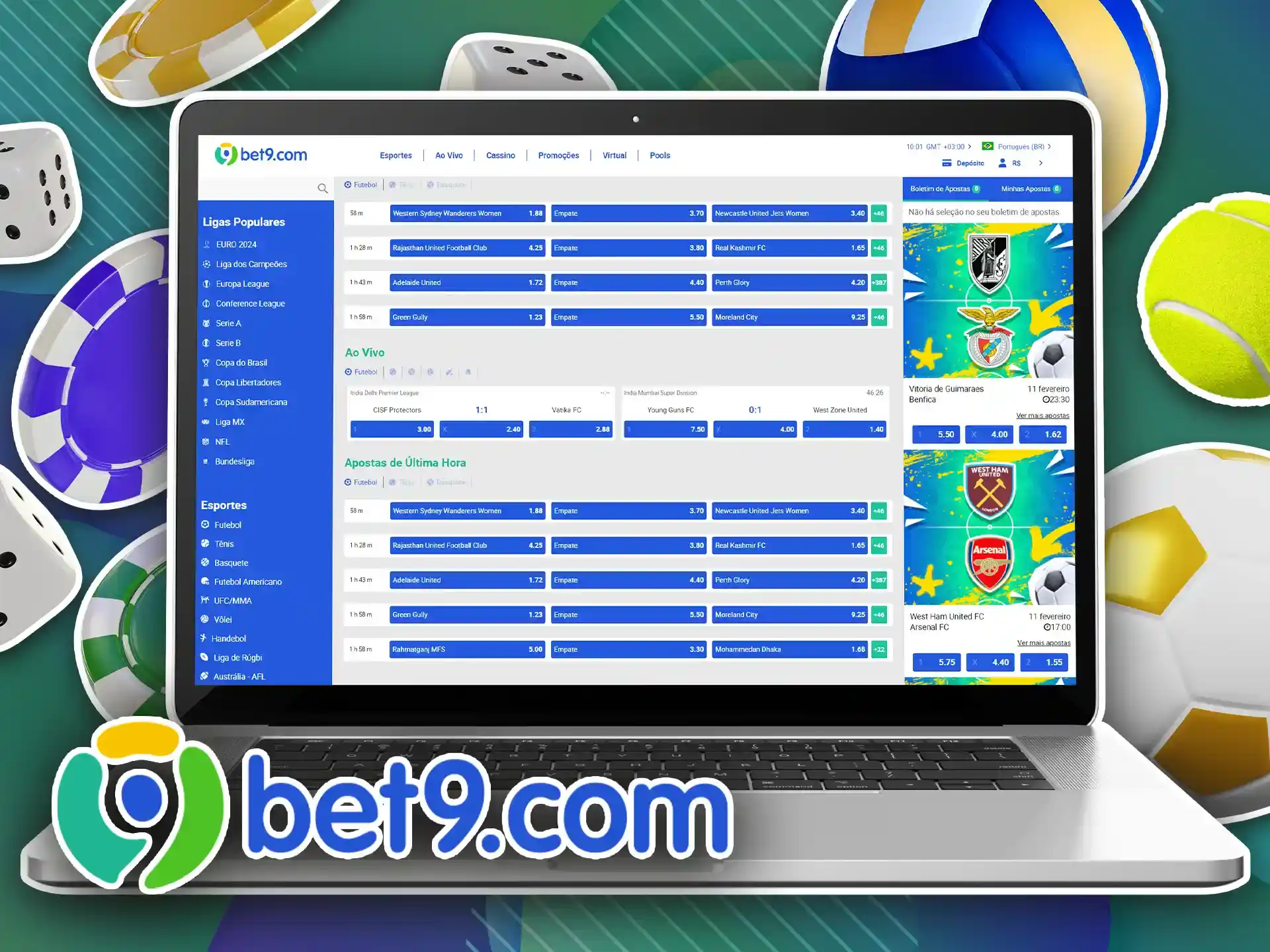 A Bet9 é popular entre os apostadores brasileiros.