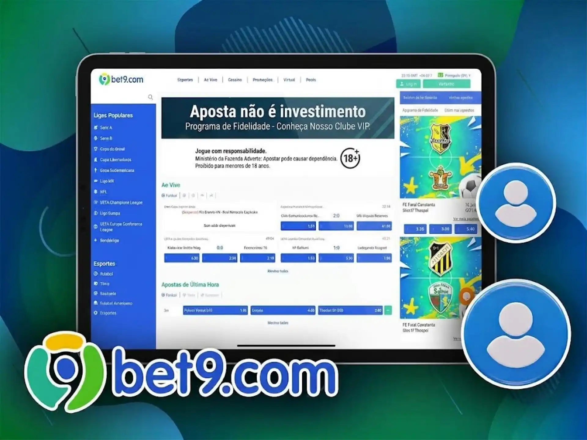 Acesse o site da Bet9 e abra o formulário de registro.