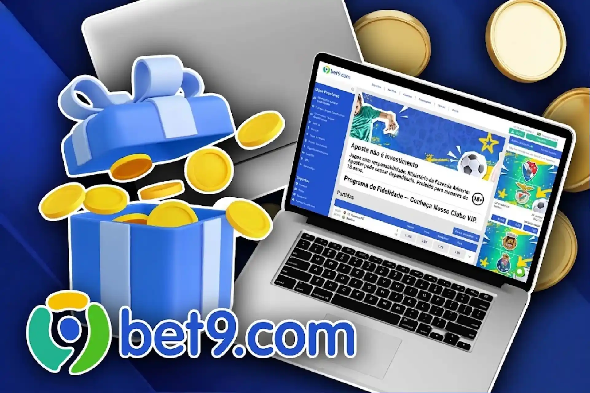 Receba um bônus de boas-vindas de 100% após o registro no Bet9.